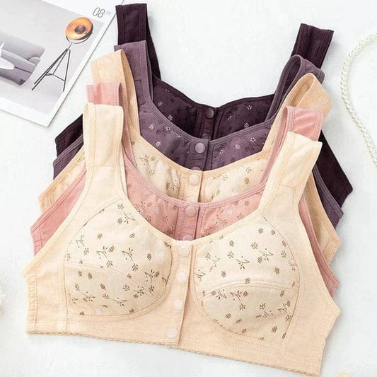 2026 New Anti Sagging Front Open Cooling Cotton Bra