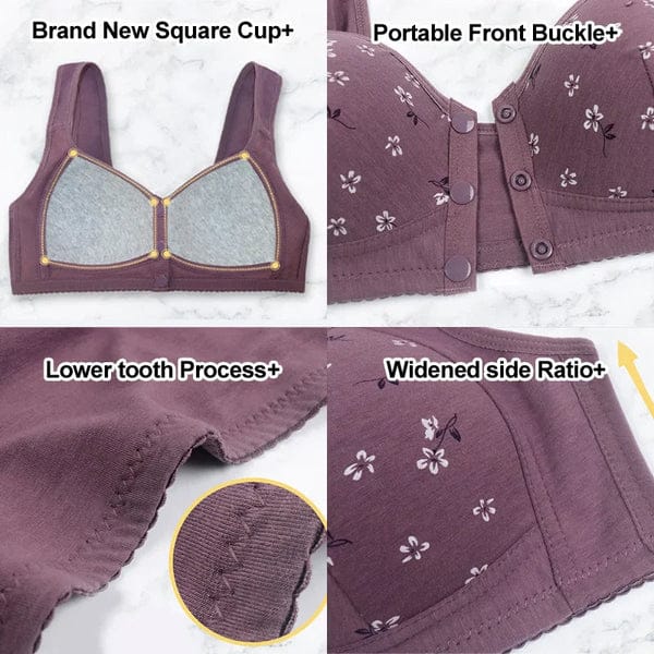 2026 New Anti Sagging Front Open Cooling Cotton Bra