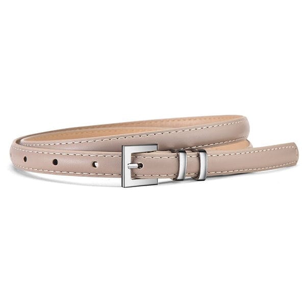 New retro silver buckle belt for women, slimming belt for jeans, fashionable and versatile suit leather belt wholesale (FD)