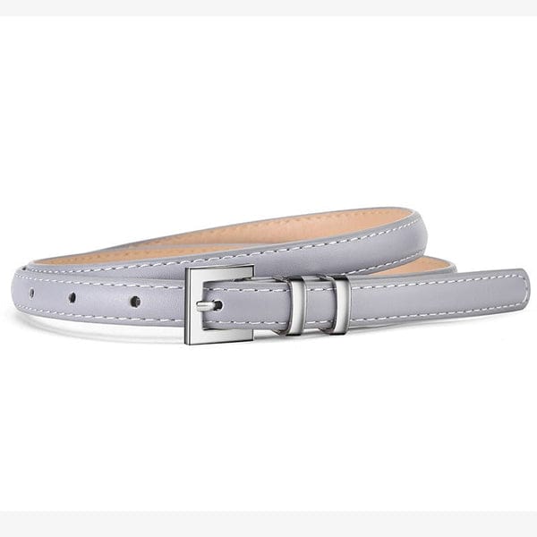 New retro silver buckle belt for women, slimming belt for jeans, fashionable and versatile suit leather belt wholesale (FD)